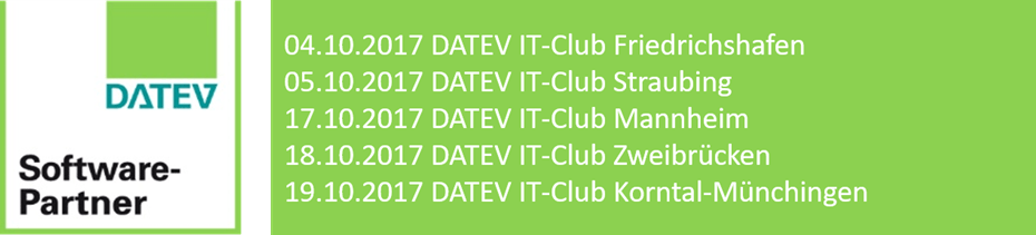 Auftritt als Softwarepartner bei DATEV IT-Club